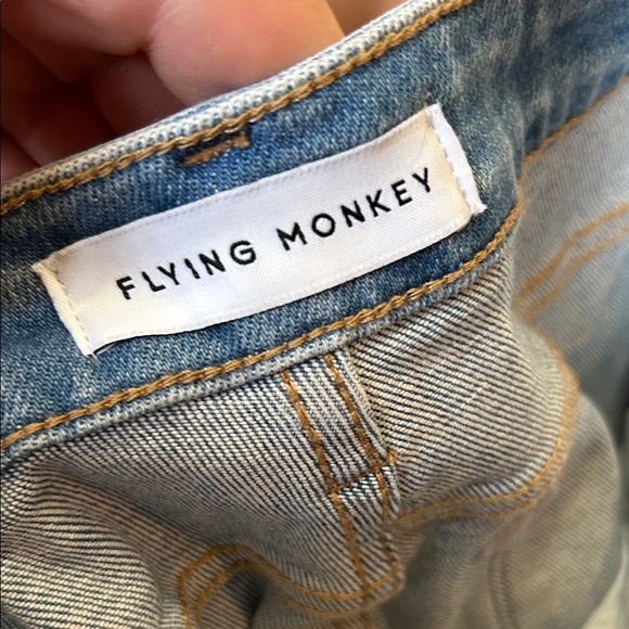 Flying Monkey Women's Medium Blue Straight Leg Jeans - Picture 2 of 4